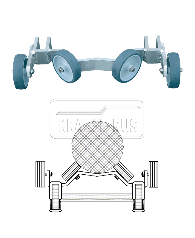 Мачтовый роликовый блок Krause от 200 мм 832061