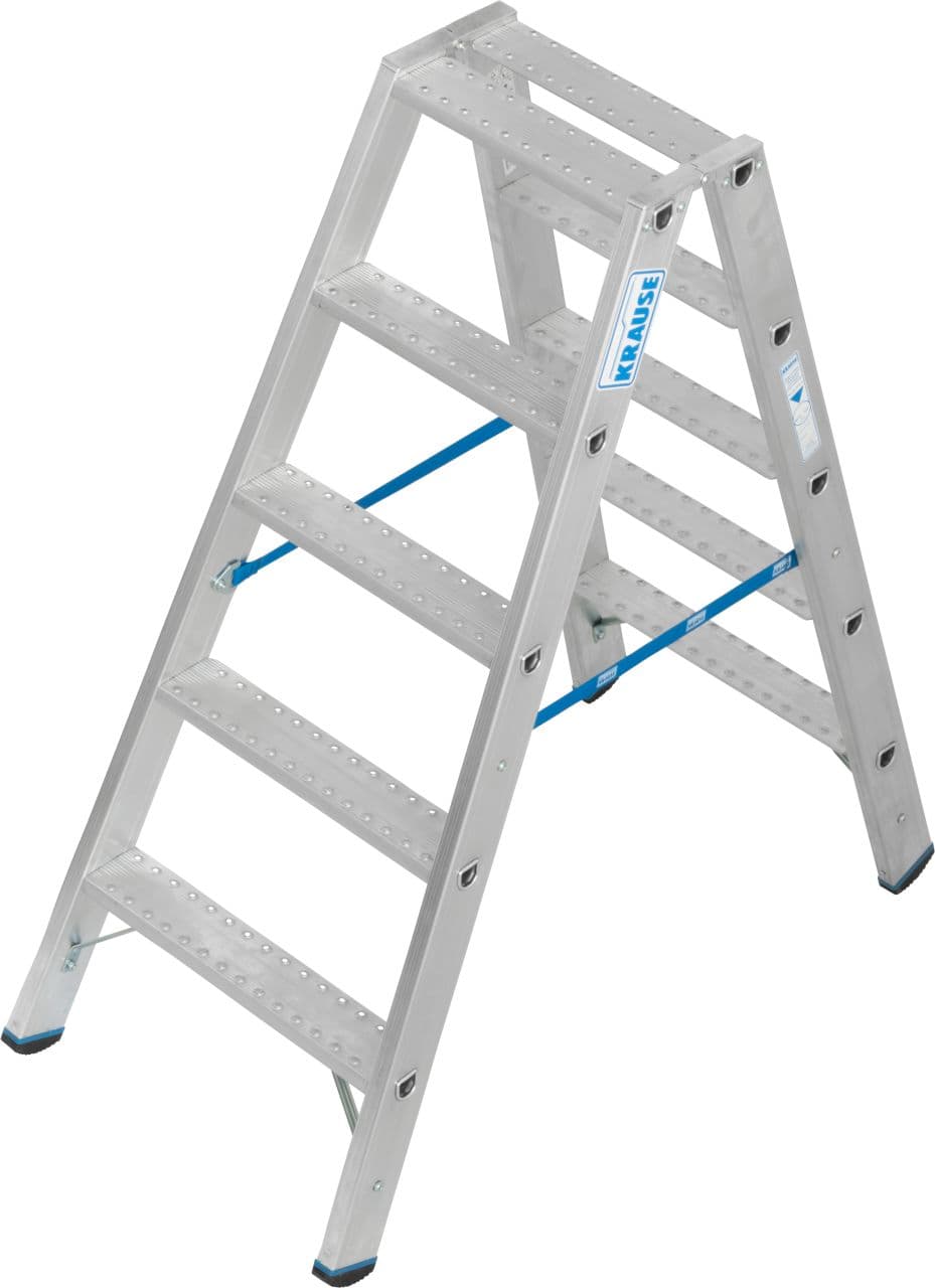 Двухсторонняя стремянка Krause Stabilo со ступенями R13 2x5 136152