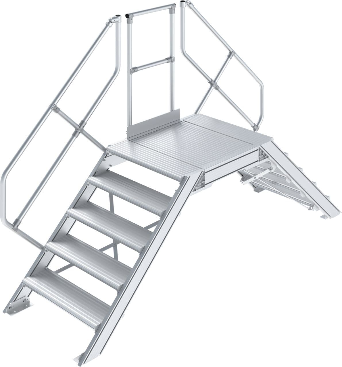 Переход с платформой Krause STABILO 4, рифленый алюминий, шир 1000 мм, 45° 826435