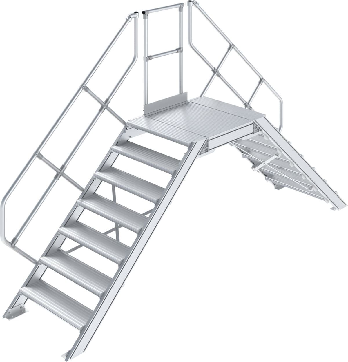 Переход с платформой Krause STABILO 6, рифленый алюминий, шир 1000 мм, 45° 826459