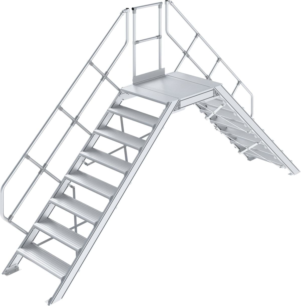 Переход с платформой Krause STABILO 8, рифленый алюминий, шир 1000 мм, 45° 826473