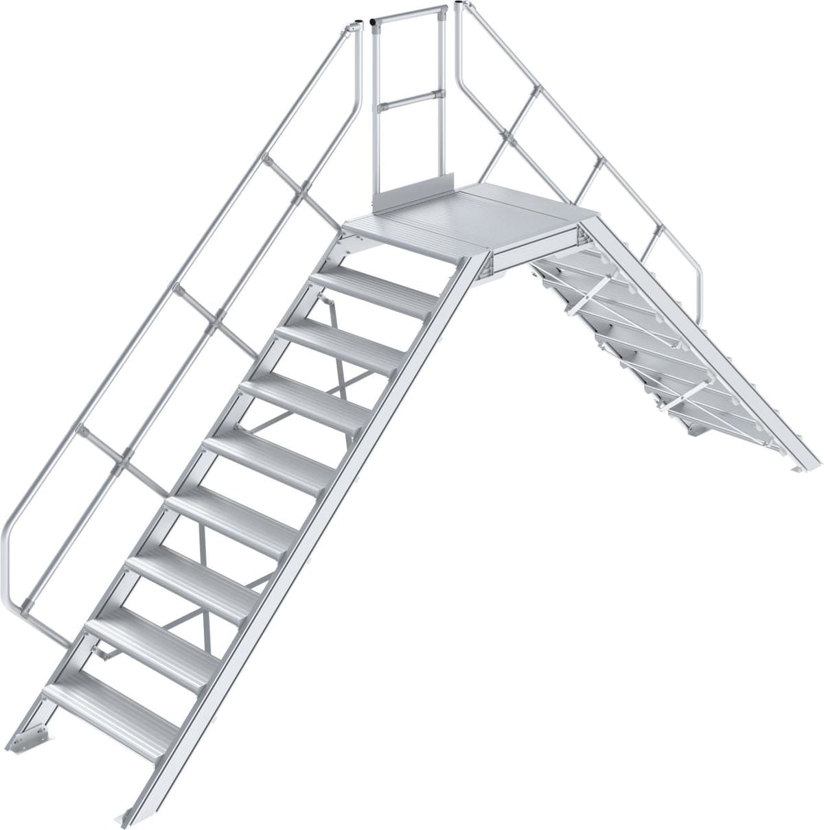 Переход с платформой Krause STABILO 10, рифленый алюминий, шир 800 мм, 45° 826299