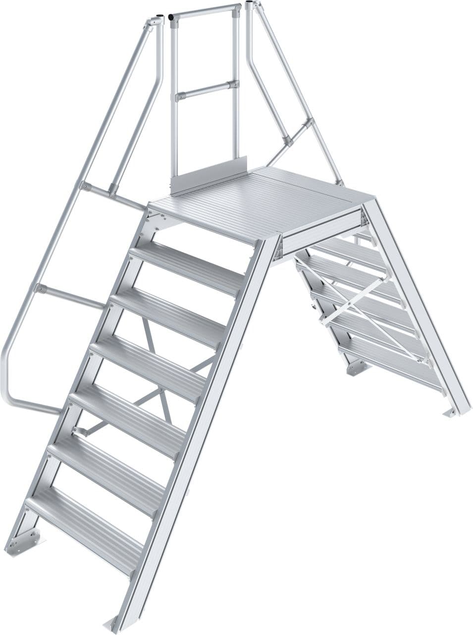 Переход с платформой Krause STABILO 6, рифленый алюминий, шир 800 мм, 60° 827050