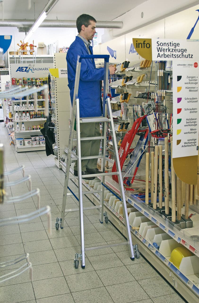 Передвижная стремянка Krause STABILO 6, с роликами 124630